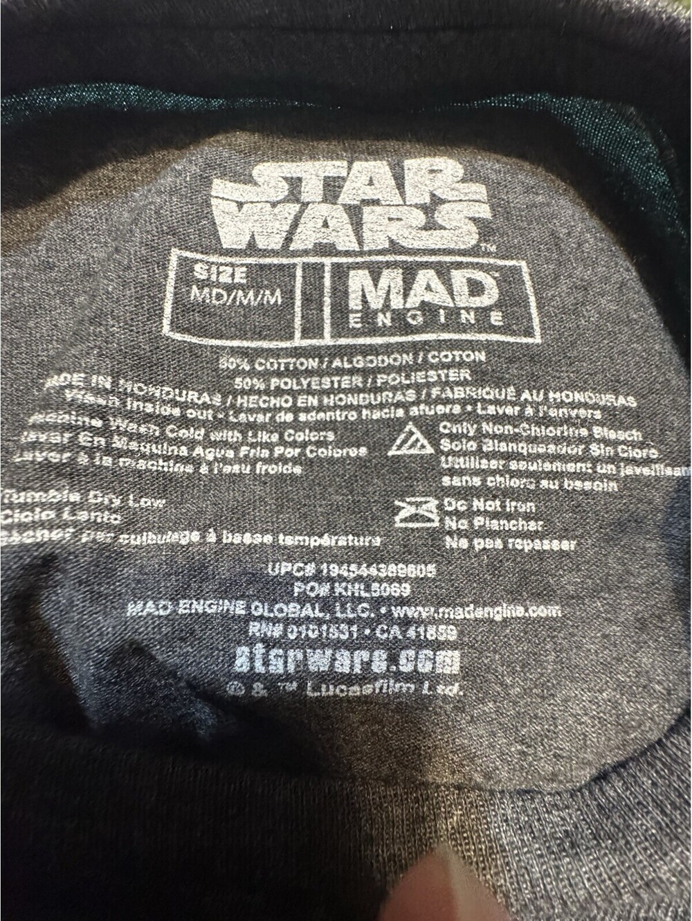 Star Wars X-Wing Starfighter Blueprint Graphic T Shirt Mens M Gray NWT Mad Engin - Picture 6 of 7